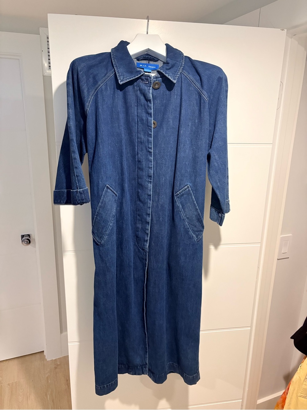 Long Indigo Denim Coat Jacket by M.I.H. Jeans